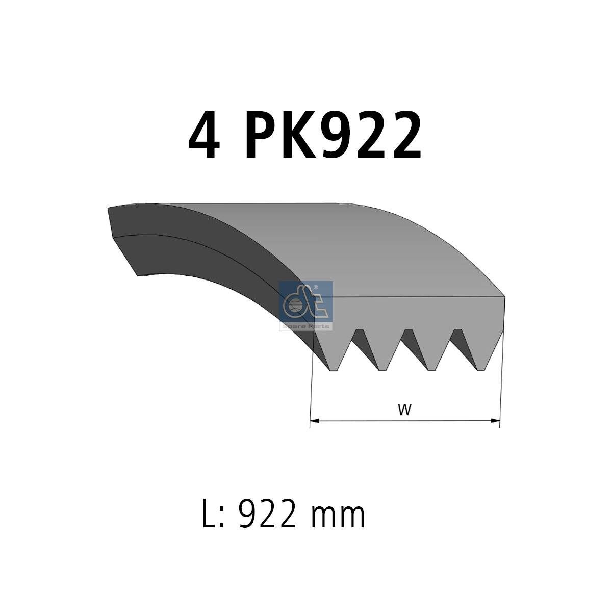 DT Spare Parts 13.43509SP - Keilrippenriemen