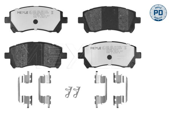 MEYLE 025 235 5817/PD - Bremsbelagsatz, Scheibenbremse