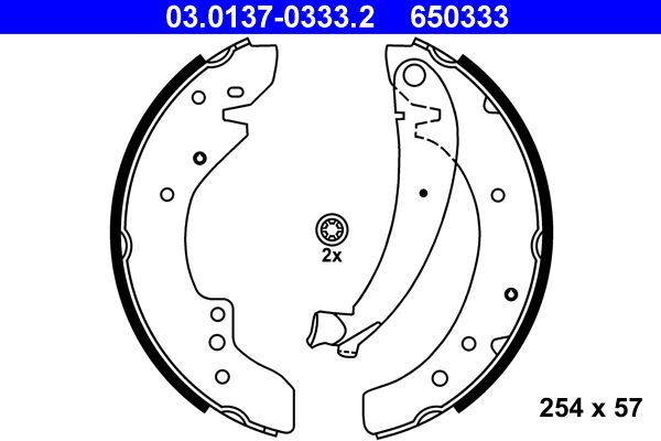 ATE 03.0137-0333.2 - Bremsbackensatz