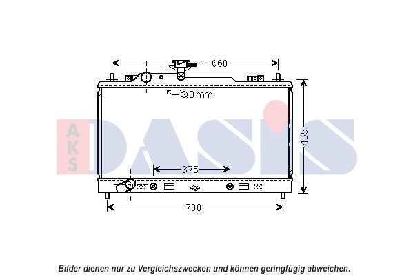 AKS DASIS 110080N - Kühler, Motorkühlung