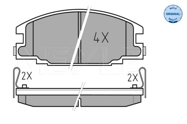 MEYLE 025 215 4316/W - Bremsbelagsatz, Scheibenbremse
