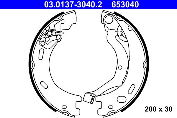 ATE 03.0137-3040.2 - Bremsbackensatz, Feststellbremse