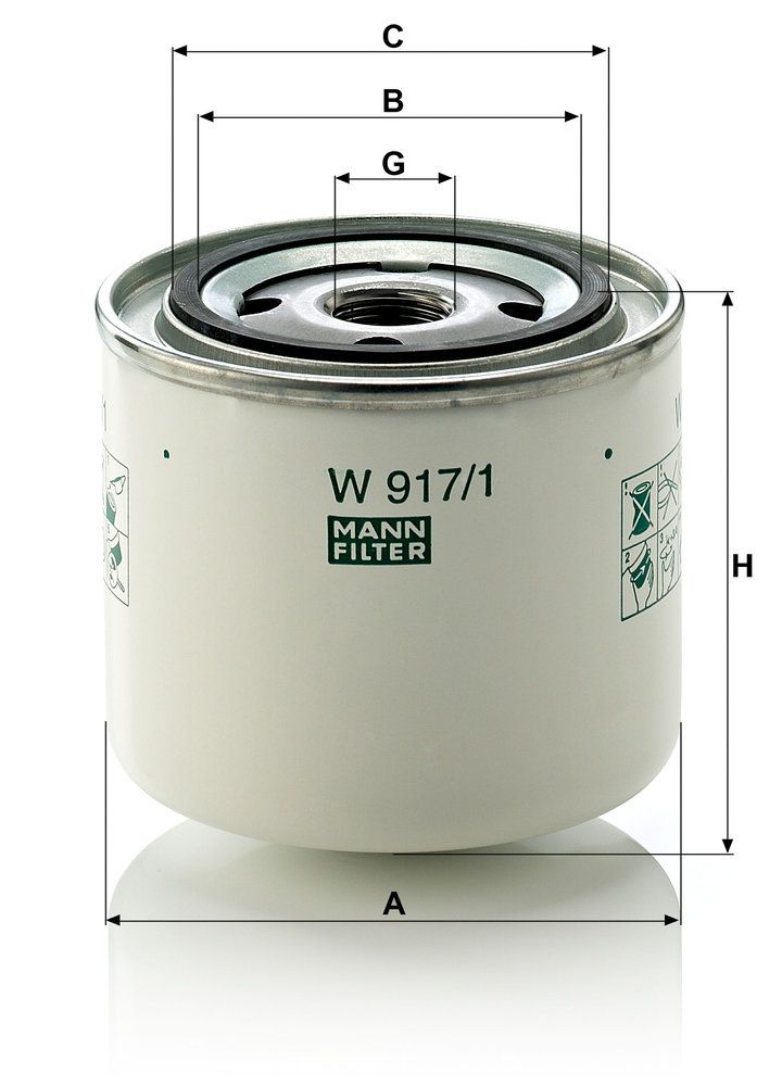 MANN-FILTER W 917/1 - Ölfilter