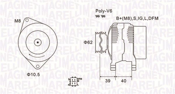 MAGNETI MARELLI 063731964010 - Generator