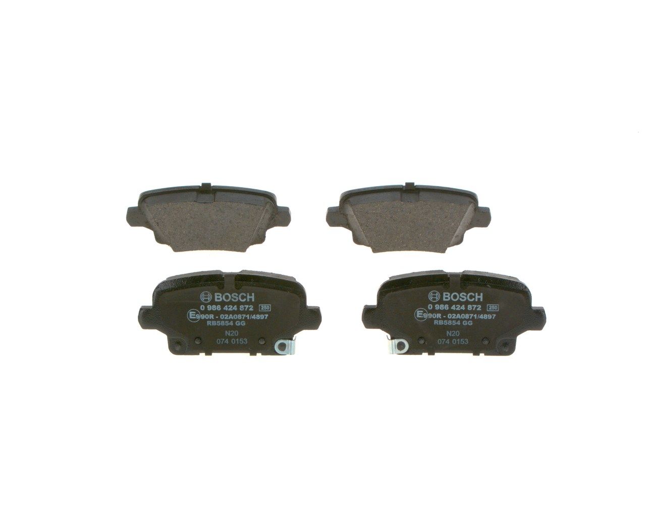 BOSCH 0 986 424 872 - Bremsbelagsatz, Scheibenbremse