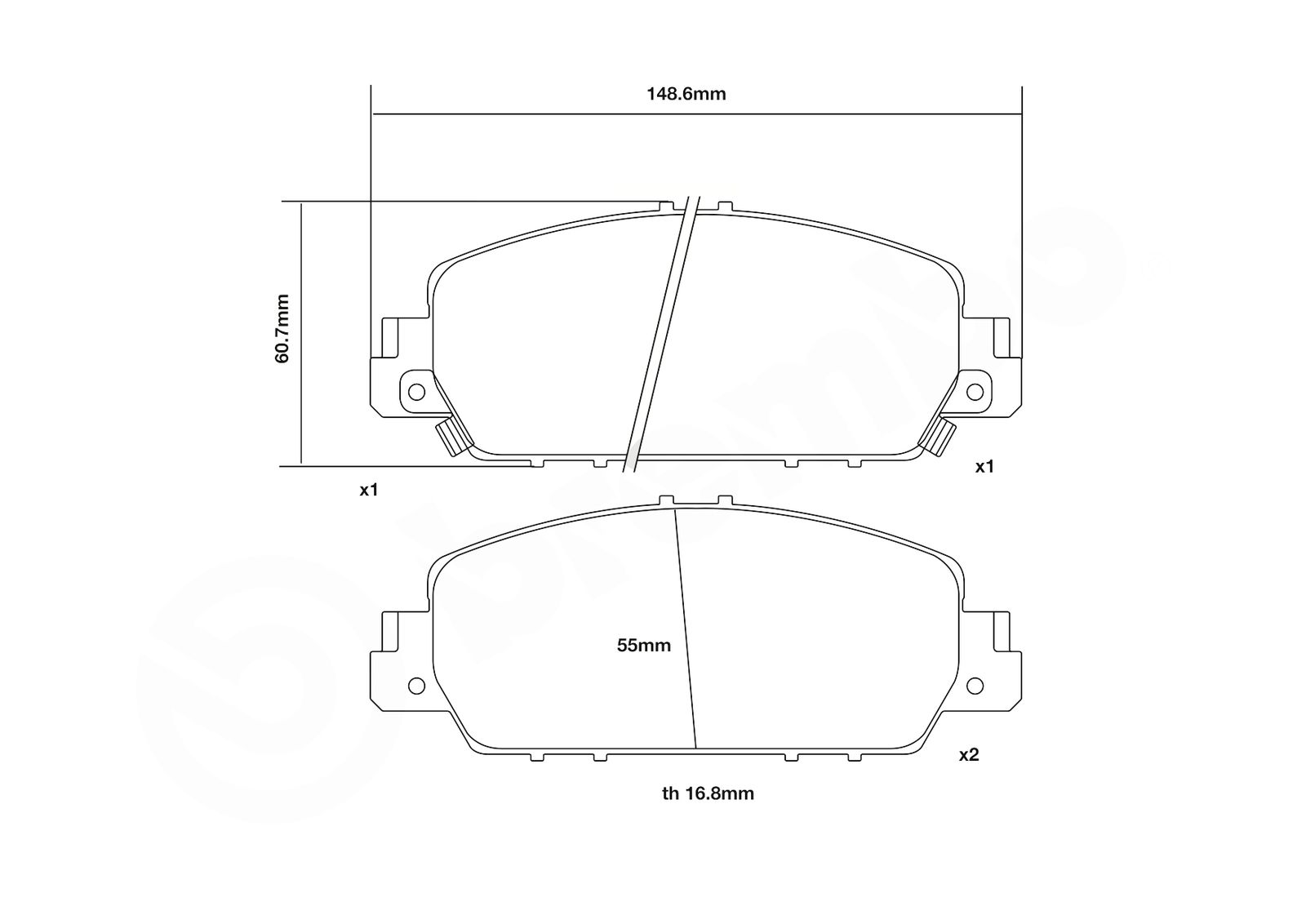 BREMBO 07.D435.57 - Hochleistungs-Bremsbelagsatz