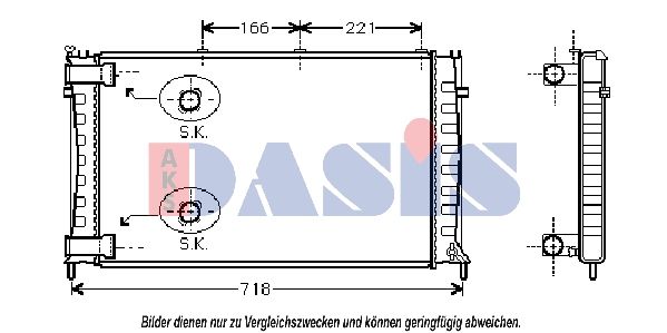 AKS DASIS 060000N - Kühler, Motorkühlung