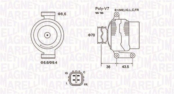 MAGNETI MARELLI 063731980010 - Generator