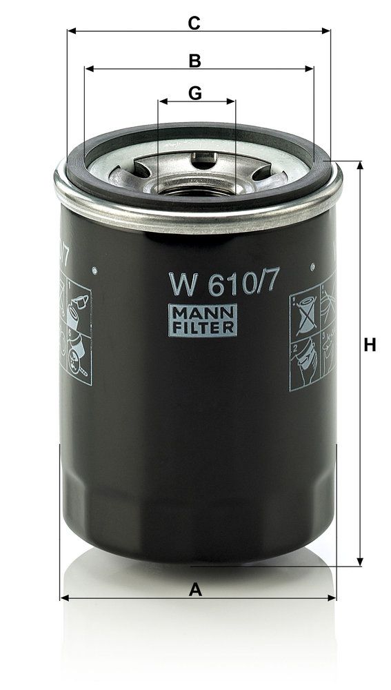 MANN-FILTER W 610/7 - Ölfilter