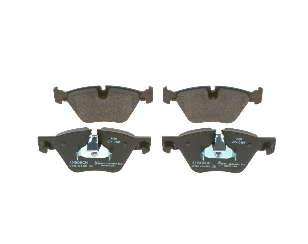 BOSCH 0 986 424 620 - Bremsbelagsatz, Scheibenbremse