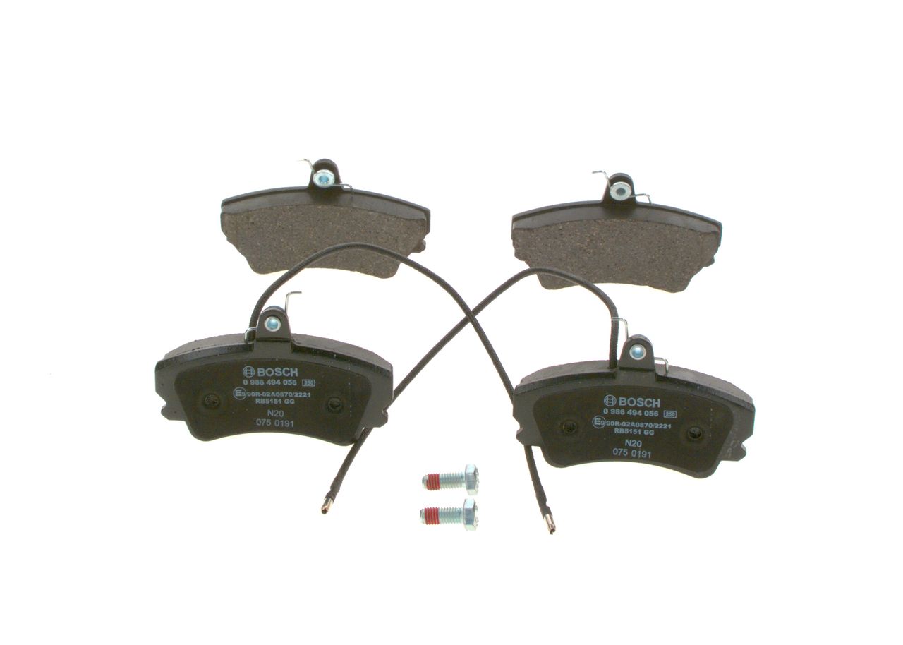 BOSCH 0 986 494 056 - Bremsbelagsatz, Scheibenbremse
