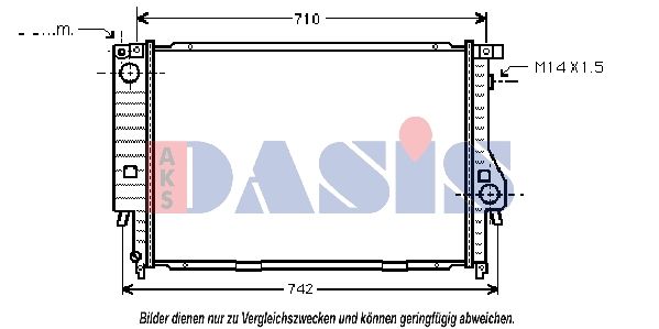 AKS DASIS 051040N - Kühler, Motorkühlung