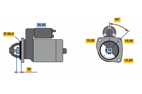 BOSCH 0 001 263 020 - Starter