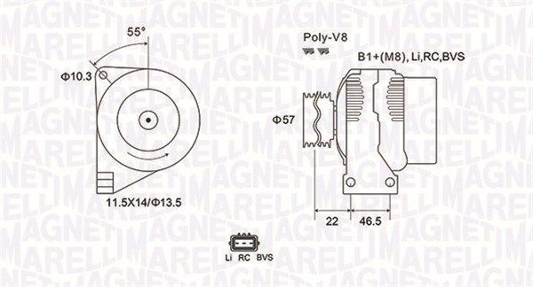 MAGNETI MARELLI 063731958010 - Generator