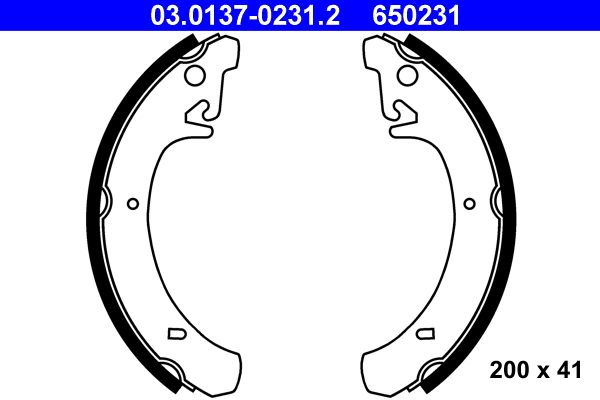 ATE 03.0137-0231.2 - Bremsbackensatz