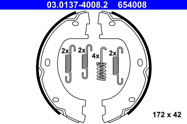 ATE 03.0137-4008.2 - Bremsbackensatz, Feststellbremse