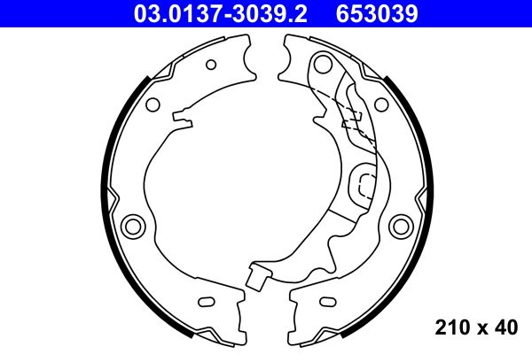 ATE 03.0137-3039.2 - Bremsbackensatz, Feststellbremse