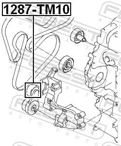 FEBEST 1287-TM10 - Spannrolle, Keilrippenriemen