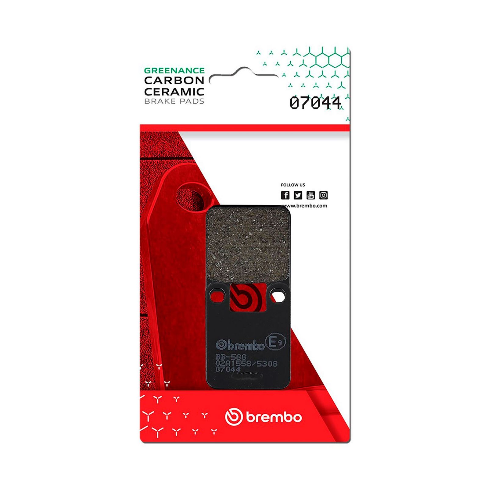 BREMBO 07044 - Bremsbelagsatz, Scheibenbremse