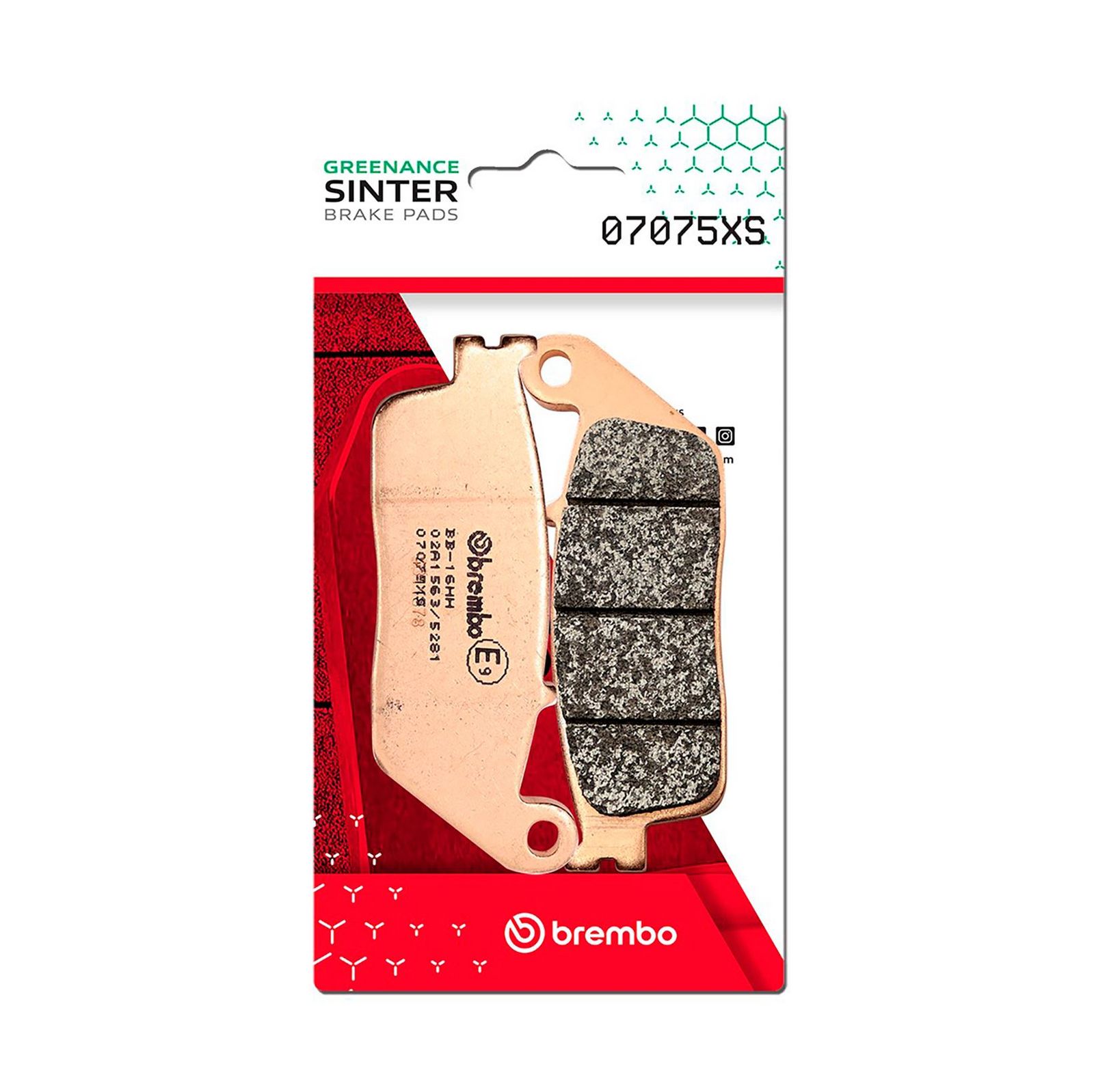 BREMBO 07075XS - Bremsbelagsatz, Scheibenbremse