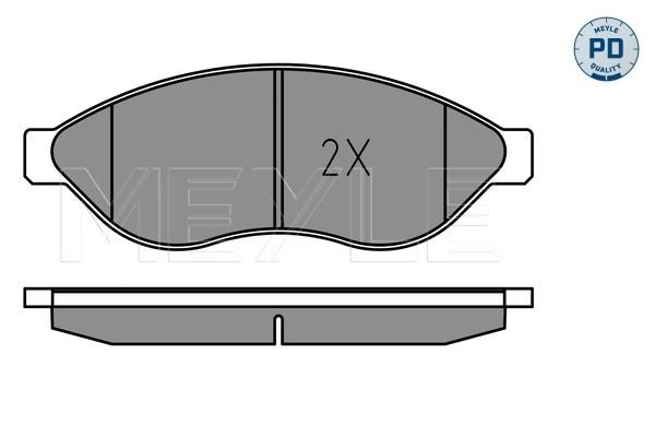 MEYLE 025 244 6819-1/PD - Bremsbelagsatz, Scheibenbremse