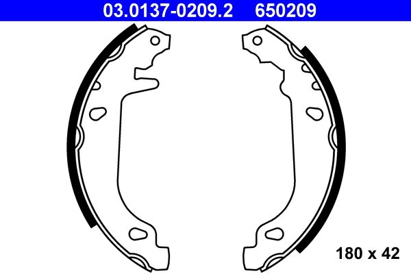 ATE 03.0137-0209.2 - Bremsbackensatz