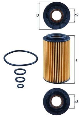 KNECHT OX 153/7D - Ölfilter