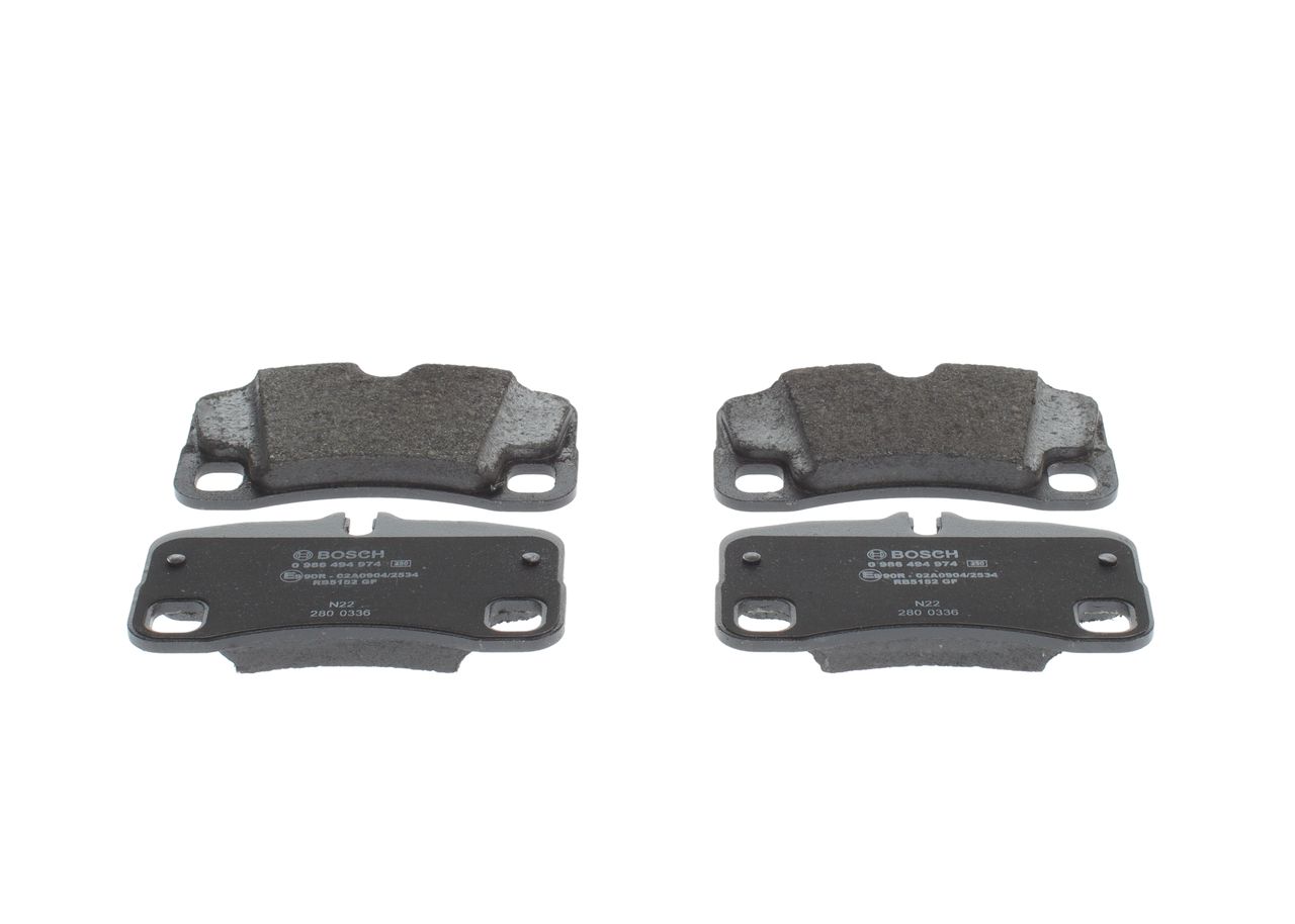 BOSCH 0 986 494 974 - Bremsbelagsatz, Scheibenbremse