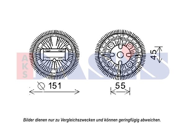 AKS DASIS 128162N - Kupplung, Kühlerlüfter