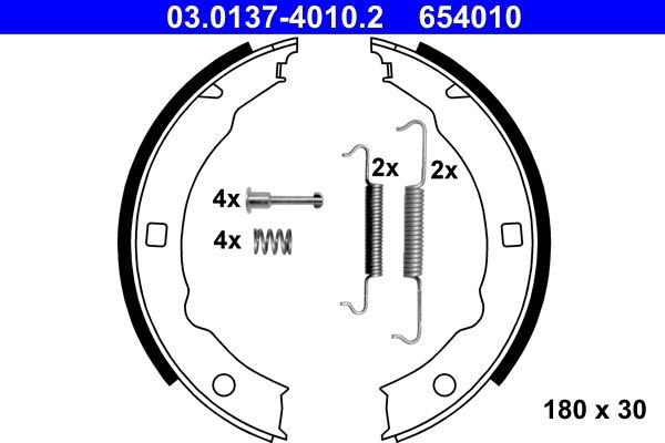 ATE 03.0137-4010.2 - Bremsbackensatz, Feststellbremse