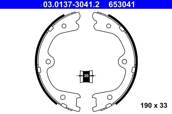 ATE 03.0137-3041.2 - Bremsbackensatz, Feststellbremse