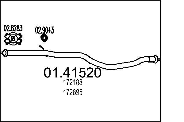 MTS 01.41520 - Abgasrohr