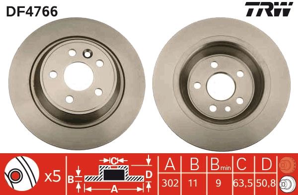TRW DF4766 - Bremsscheibe