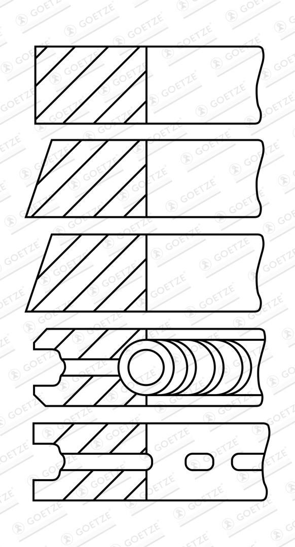 GOETZE ENGINE 08-164400-00 - Kolbenringsatz