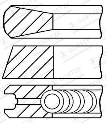GOETZE ENGINE 08-421600-10 - Kolbenringsatz