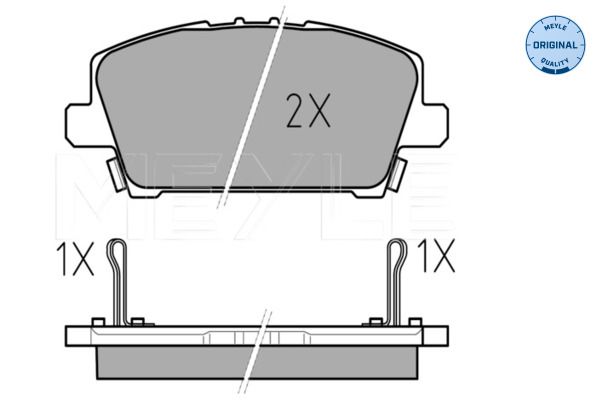 MEYLE 025 240 8717/W - Bremsbelagsatz, Scheibenbremse