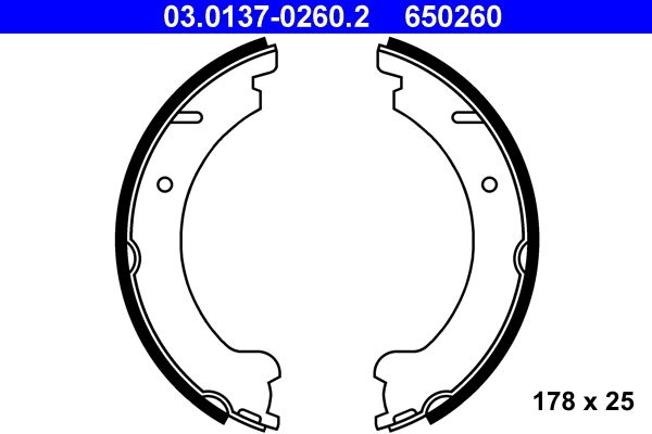 ATE 03.0137-0260.2 - Bremsbackensatz, Feststellbremse