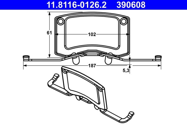 ATE 11.8116-0126.2 - Feder, Bremssattel