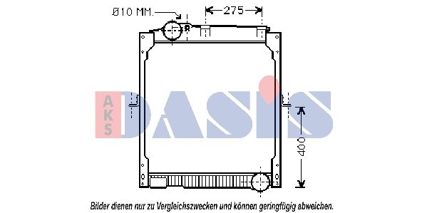 AKS DASIS 130033N - Kühler, Motorkühlung