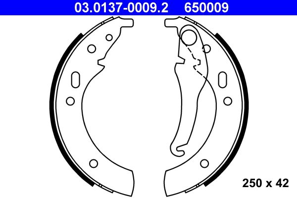 ATE 03.0137-0009.2 - Bremsbackensatz