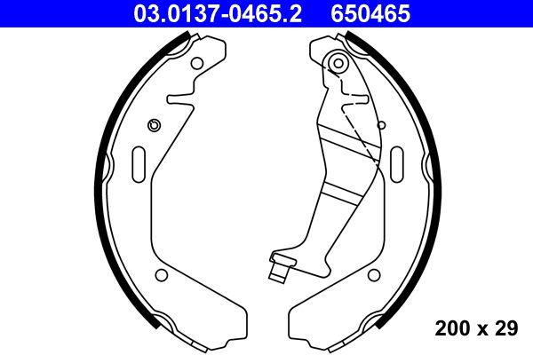 ATE 03.0137-0465.2 - Bremsbackensatz