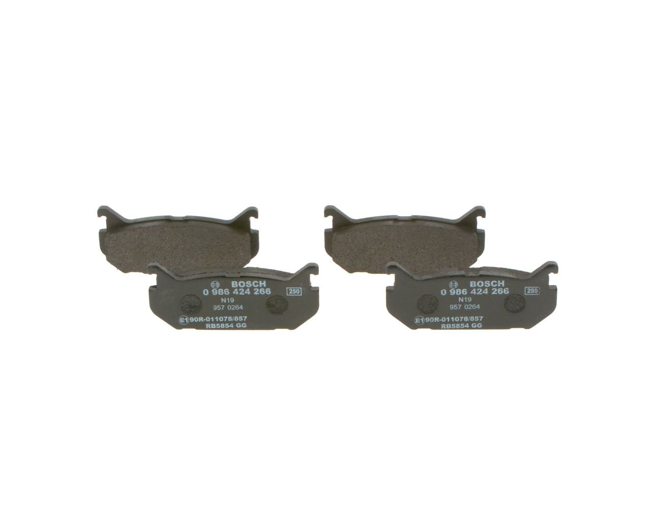 BOSCH 0 986 424 266 - Bremsbelagsatz, Scheibenbremse