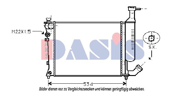 AKS DASIS 060014N - Kühler, Motorkühlung