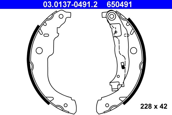 ATE 03.0137-0491.2 - Bremsbackensatz