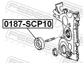 FEBEST 0187-SCP10 - Spannrolle, Keilrippenriemen