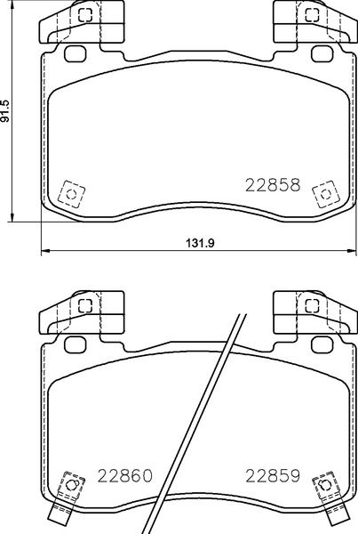 BREMBO P 30 113 - Bremsbelagsatz, Scheibenbremse