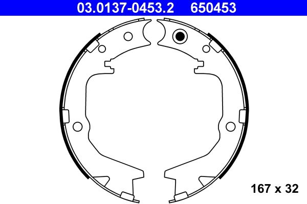 ATE 03.0137-0453.2 - Bremsbackensatz, Feststellbremse