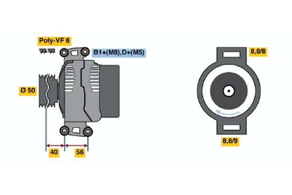 BOSCH 0 124 615 019 - Generator