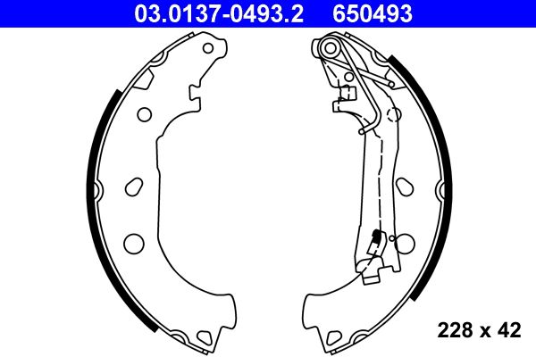 ATE 03.0137-0493.2 - Bremsbackensatz