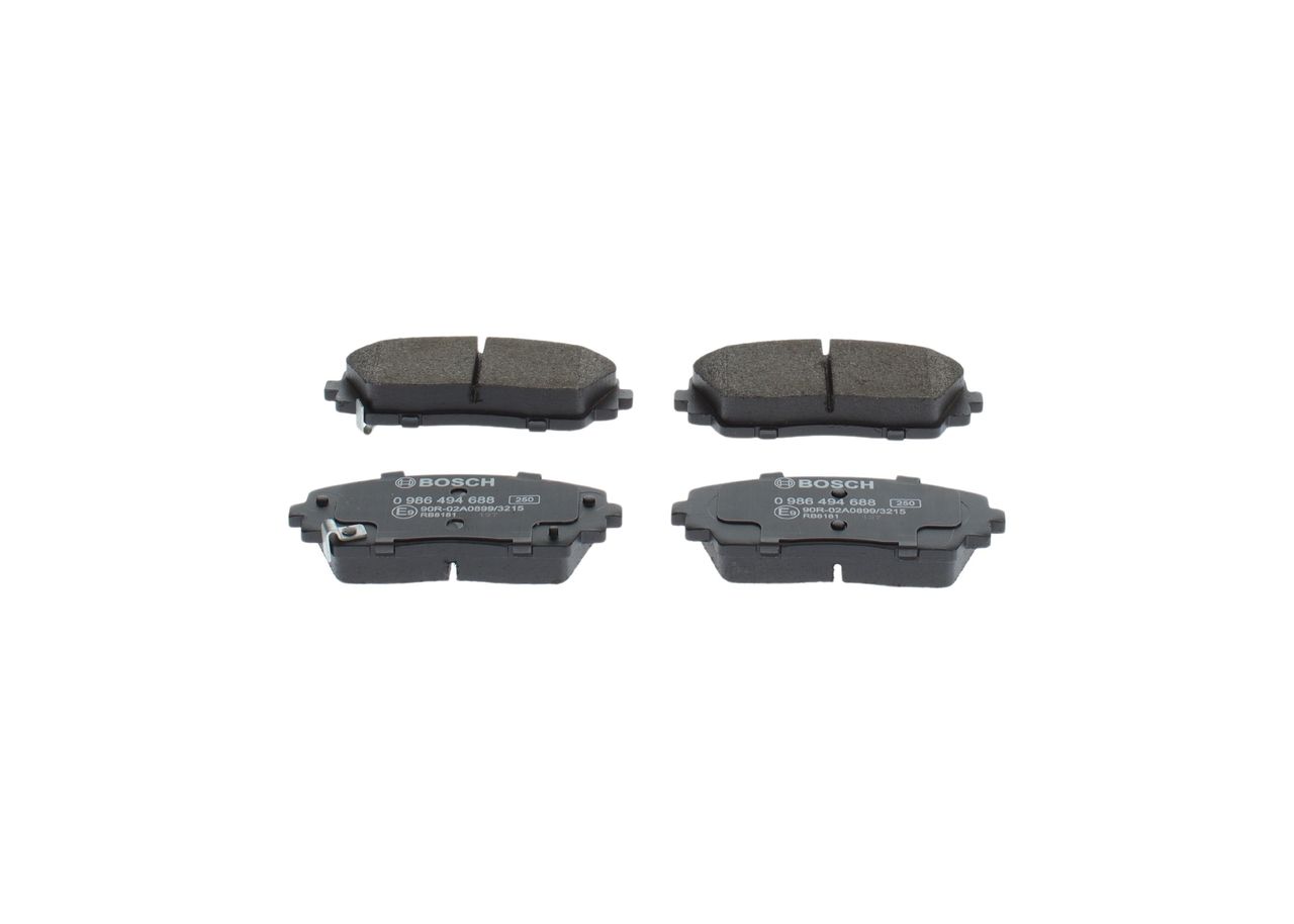 BOSCH 0 986 494 688 - Bremsbelagsatz, Scheibenbremse